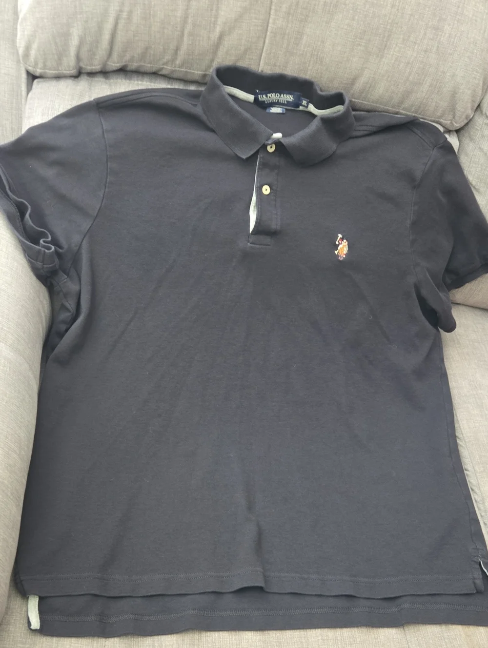 Polo by Ralph Lauren Black Short-Sleeve Polo with Embroidered Pony